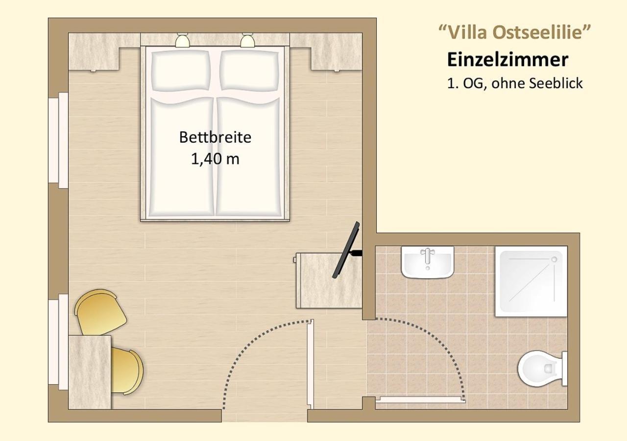 Ferienzimmer In Der Villa Ostseelilie ساسنيتز المظهر الخارجي الصورة